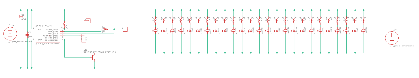 Circuit design for the 25 LEDs